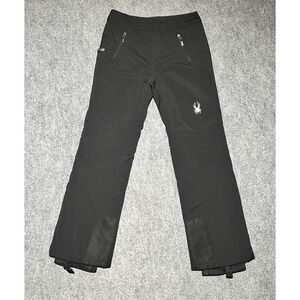 Spyder Womens Ski Snowboard Pants Insulated Size 10 Black Fits 30x32